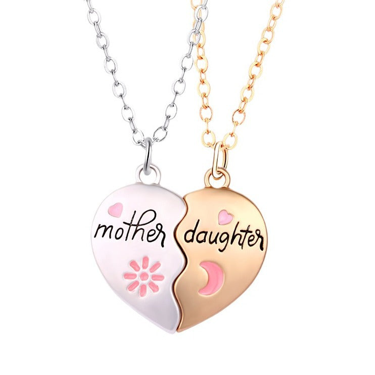 Mother Daughter Parent-child Suit Alloy Dripping Magnetic Pendant    Collar magnético Madre e Hija